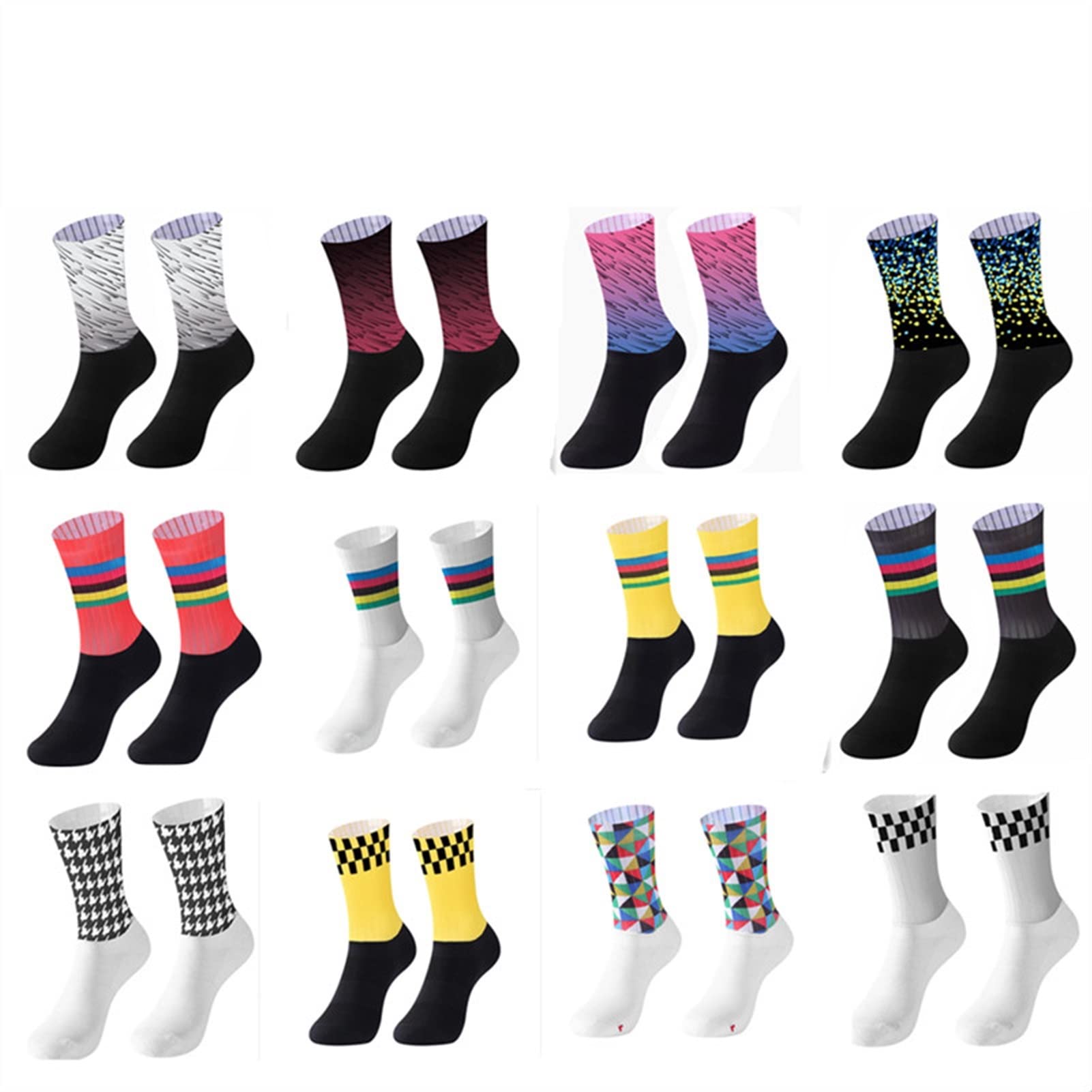 Sport Pro Ciclismo Calcetines cómodos Carretera Calcetines de Bicicleta Calcetines de montaña Calcetines de Carreras Calcetines Deportivos