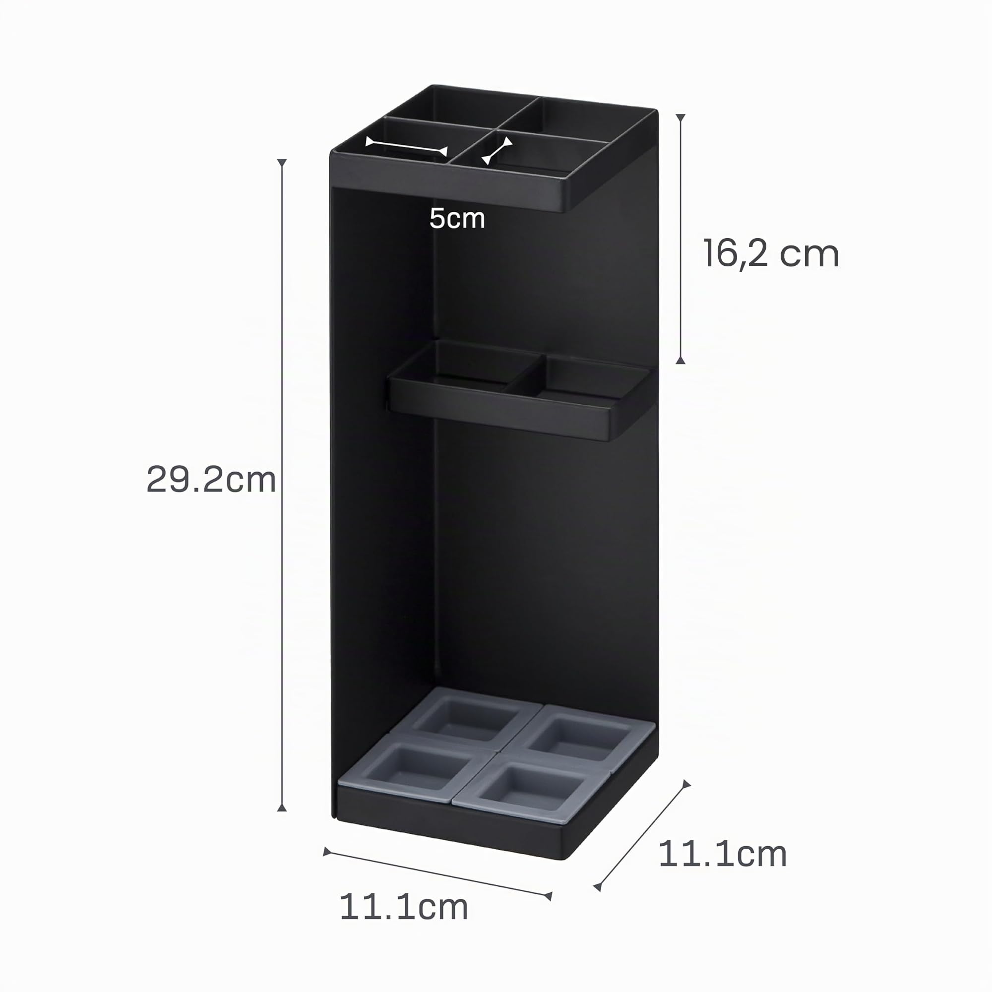 YAMAZAKI 6719 SMART Umbrella Stand, Black, Steel/Polypropylene, 11 x 11 x 30 cm