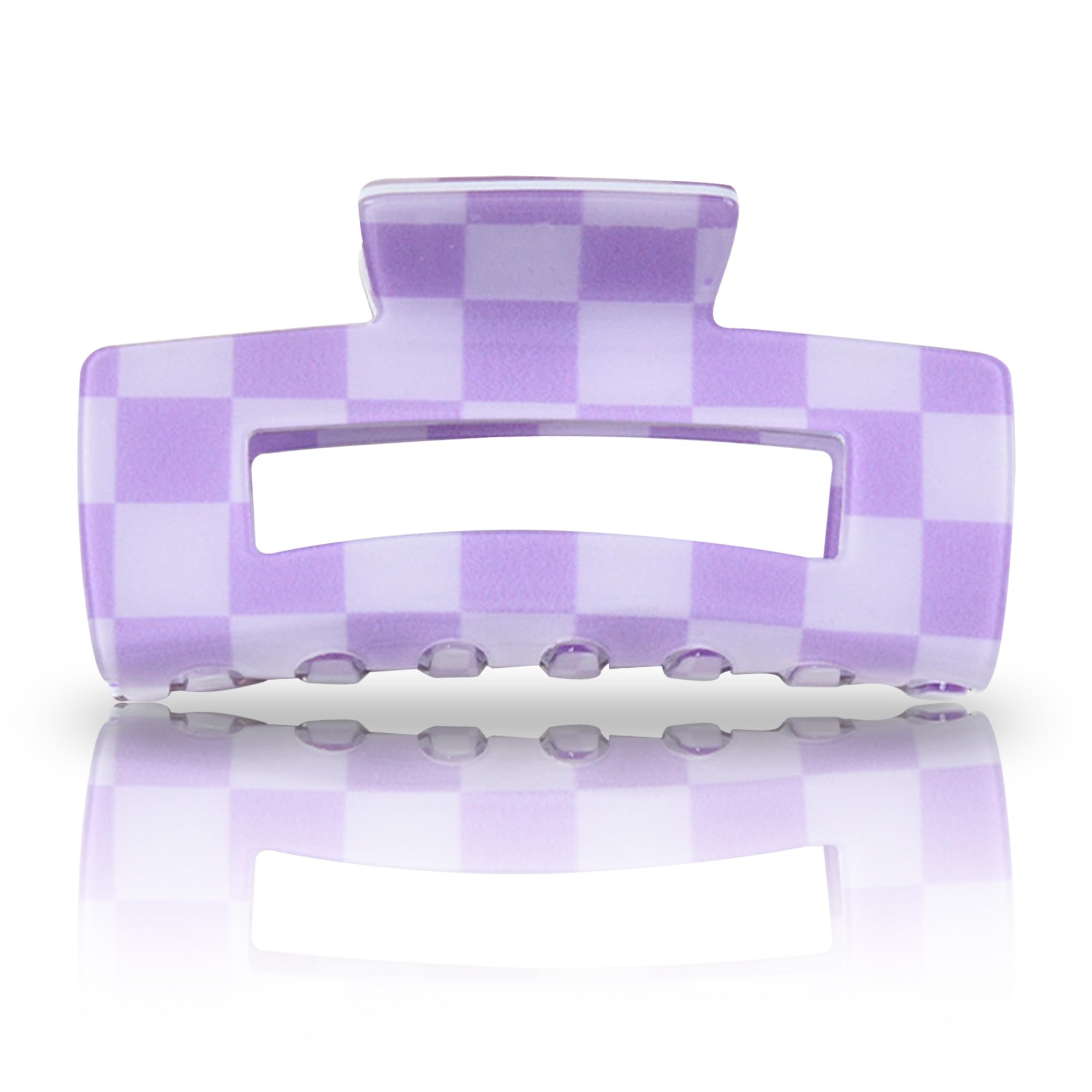 AEGYPIUS Checkered Claw Clip, 3.1 x 1.7 Inches Checkered Hair Clip Purple Claw Clip, Checkered Claw Clips Purple Claw Clips Checkered Hair Claw Clips Chunks Hair Clip Checkered Hair Clips for Women