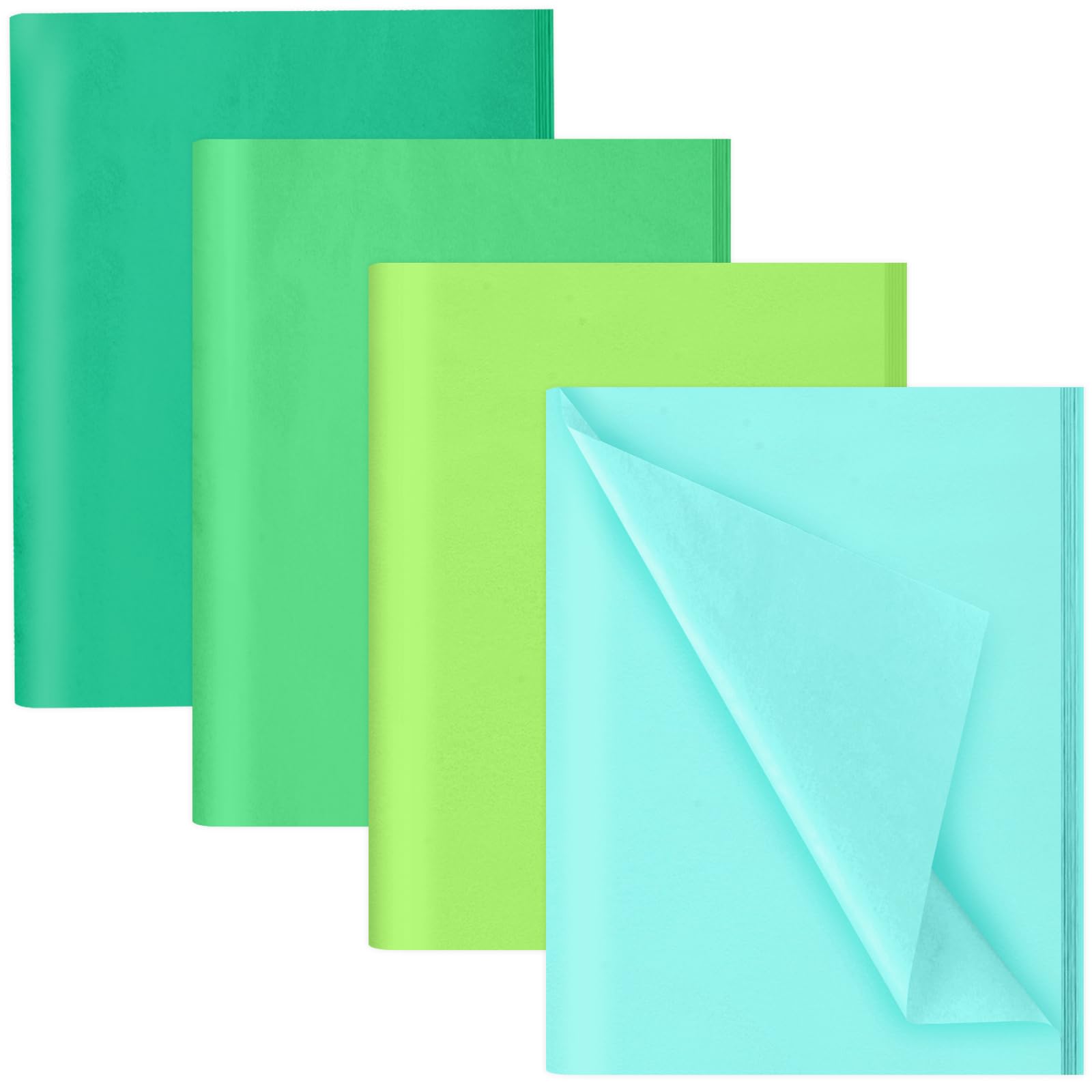 Phinus Tissue Paper, 80 Sheets 20" 20" Tissue Paper for Gift Bags, Colored Tissue Paper Bulk for Weddings, Birthday Parties, DIY Crafts, Craft Decorations etc (Green)