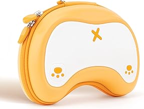 GeekShare Cute Corgi PS5 Gaming Controller Case-Controller Holder Hard Shell Travel Carrying Case for Playstation 5, PS4, NS Pro, Xbox with Room for Cable Cord and Accessories