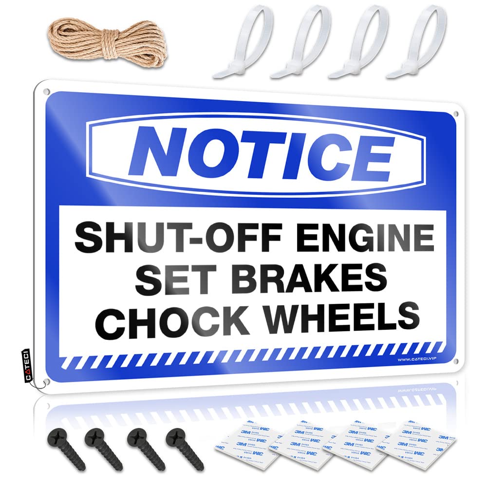 KLIMORA White Hand Towels For Bathroom Notice Shut-Off Engine Set Brakes Chock Wheels Tin Sign Tan Towels Bath Towels(30X40CM)