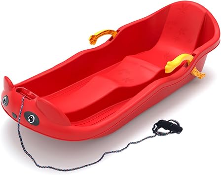 Two-Person, Two-Seater Thickened Sledges, Two-Handle Childrens Sledges, Frost-Resistant and Wear-Resistant Sledges, Sledges with Pull Ropes