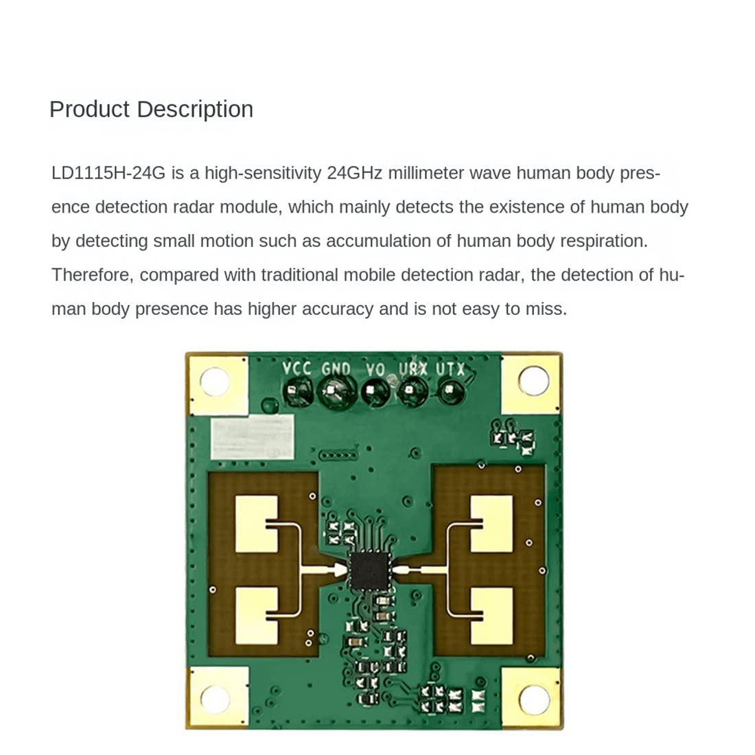 24-GHz-Human Presence Sensor- Serielle TTL-Kommunikation LD1115H Micro-Motion Detection