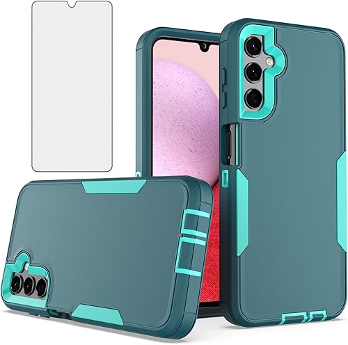 Asuwish Funda de teléfono para Samsung Galaxy A14 5G con protector de pantalla de vidrio templado y accesorios resistentes para celdas protectoras,