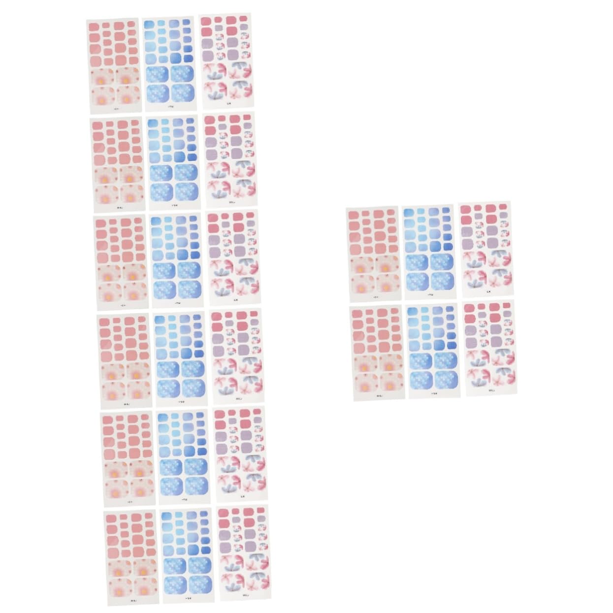Pegatinas De Uñas De Pies Impermeables De Calcomanías Adhesivas Para Decoración De Manicura De Pies Diseño Diy Para Mujeres De Aplicar Y Retirar 6 Hojas*4