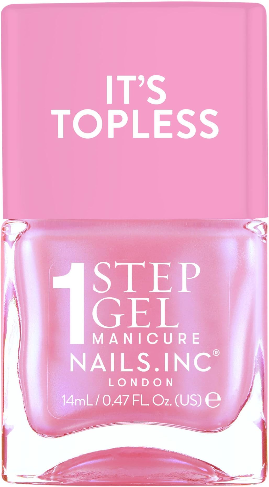 It's Topless Gel-Like Nail Polish, 4-in-1 Base Coat, Treatment, Colour & Top Coat, Long Lasting, Strong, Chip Free Nails, Glossy Salon Quality Manicure, Air Dry Nail Polish, Addison, 14 ML