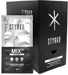 Energy Powder Sachets by Styrkr - Pack of 12 Energy Powder Mix for Cycling & Running - Approved by Endurance Atheletes - 60g of Carbs via Advanced Dual-Carb Formulation - MIX60 12x Pack