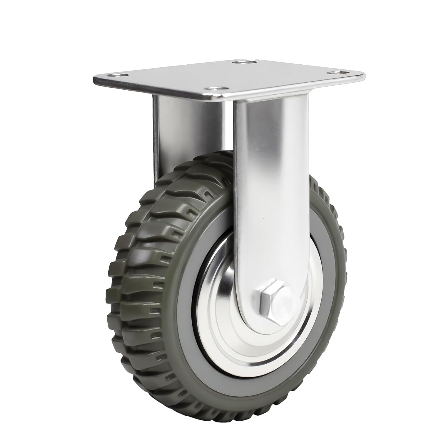 TAIMIKO Lot de 4 Roulette Charge Lourde 150 mm, Capacité de Charge 1000 kg, Roulettes de Transport en Caoutchouc Rotatives à 360°, 2 Roulette Pivotante Avec Frein + 2 Roulettes Fixes