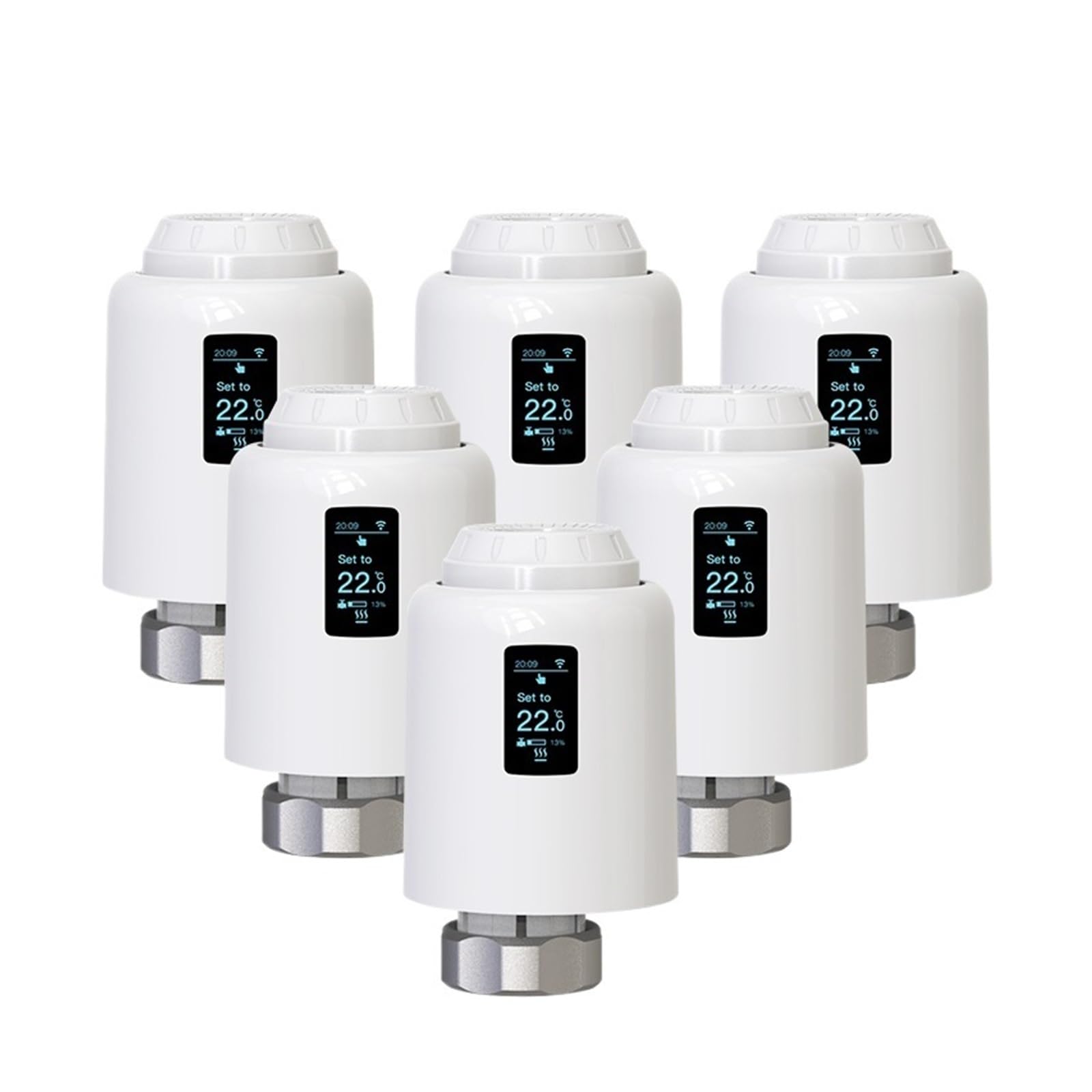 Termostat Tuya TRV Wifi Inteligentna Głowica Termostatyczna Siłownik Zaworu Grzejnikowego Regulator Temperatury Ogrzewania Informacja O ZgodnośCi(TRV604 6PCS)