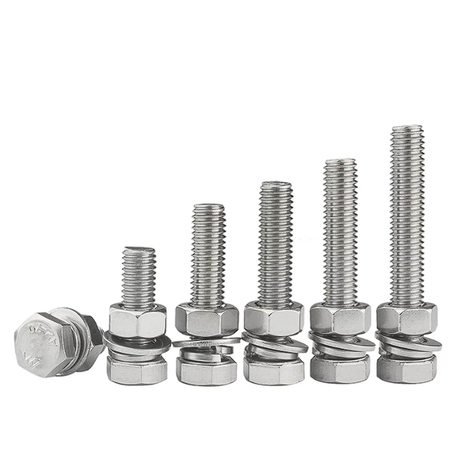 Kit di viti e dadi a testa esagonale in acciaio inossidabile 304 M6 da 40 set di bulloni a brugola