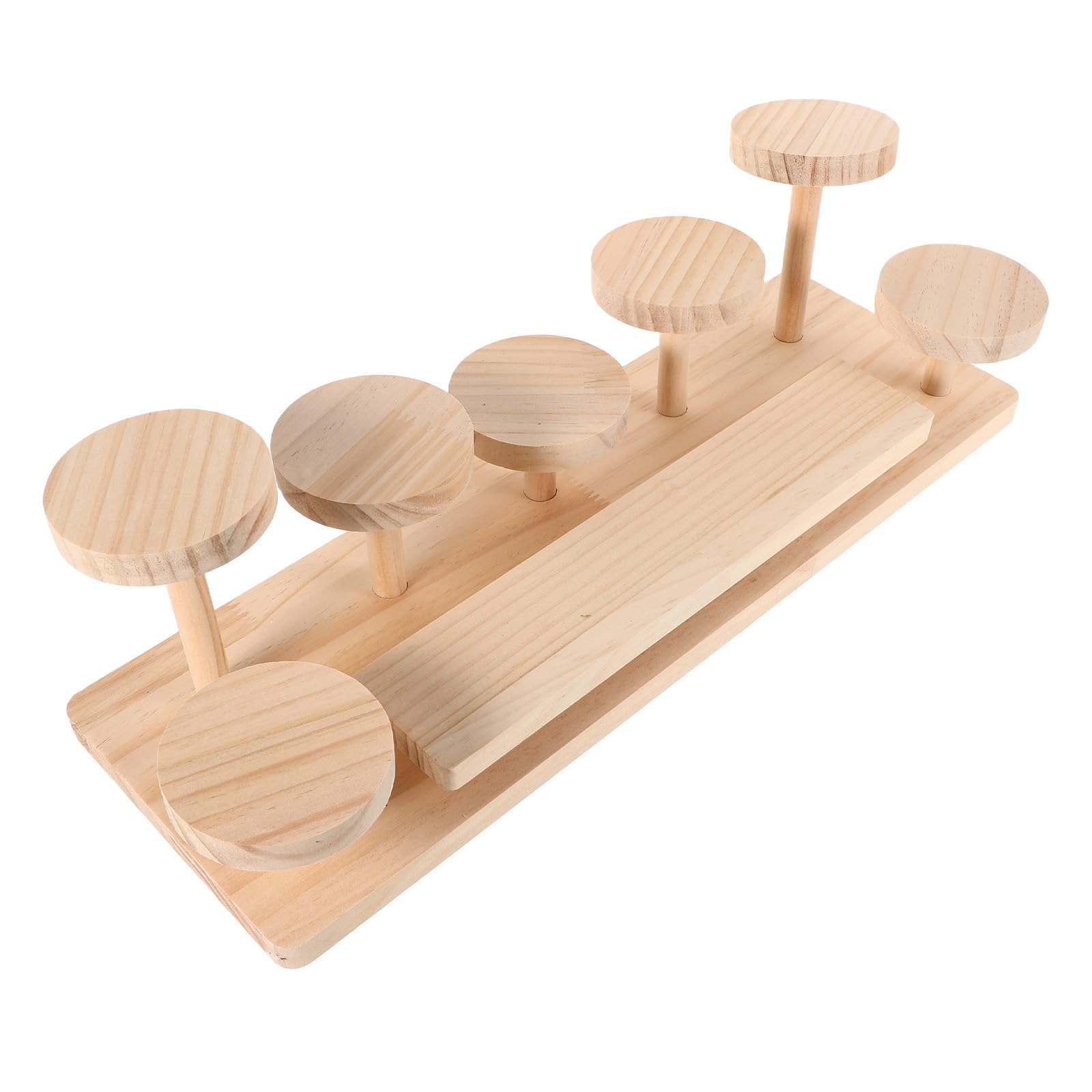 Expositor de Madera Beige para Perfumes y Plantas, Diseño Minimalista | Organizador de Sobremesa, Soporte Versátil para Hogar o Escritorio, Presentación Fiable y Orden Visual