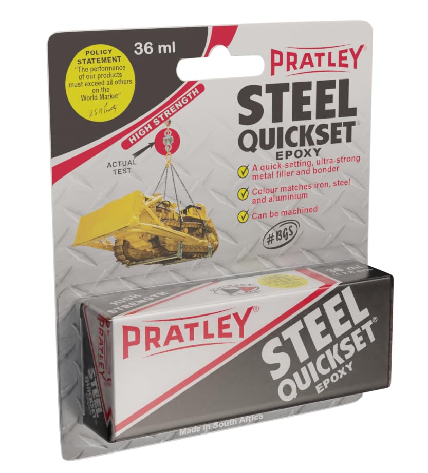 Pratley Steel Quickset - Color Matches Iron, Steel, and Aluminum