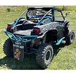 Oh-Hey-Thin-Blue-Line-UTV-Rear-Dust-Screen-Fits-Kawasaki-KRX2-by-Oh-Hey-PowerSports
