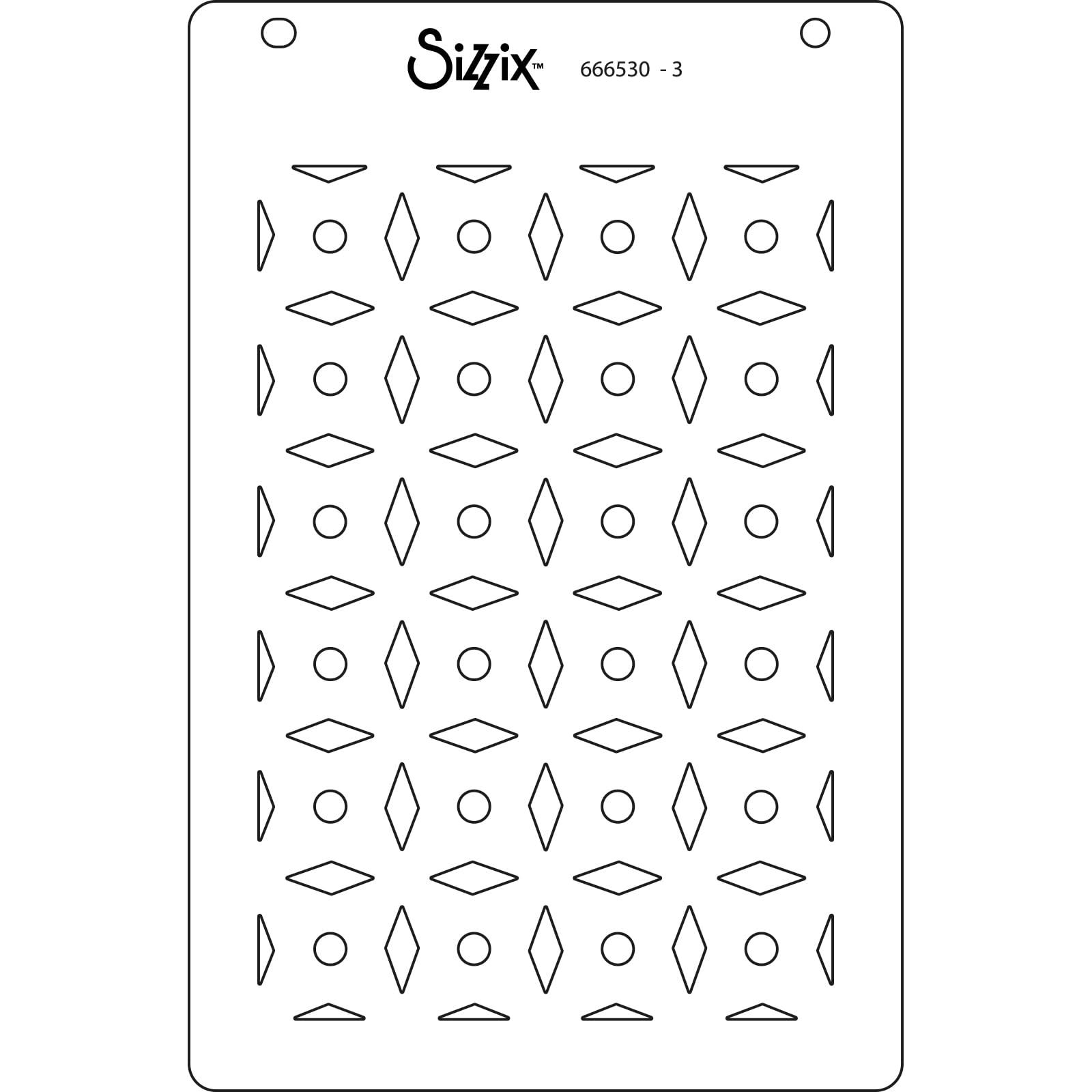 Sizzix Layered Stencils-Geo Crystals, White, One Size - Image 4