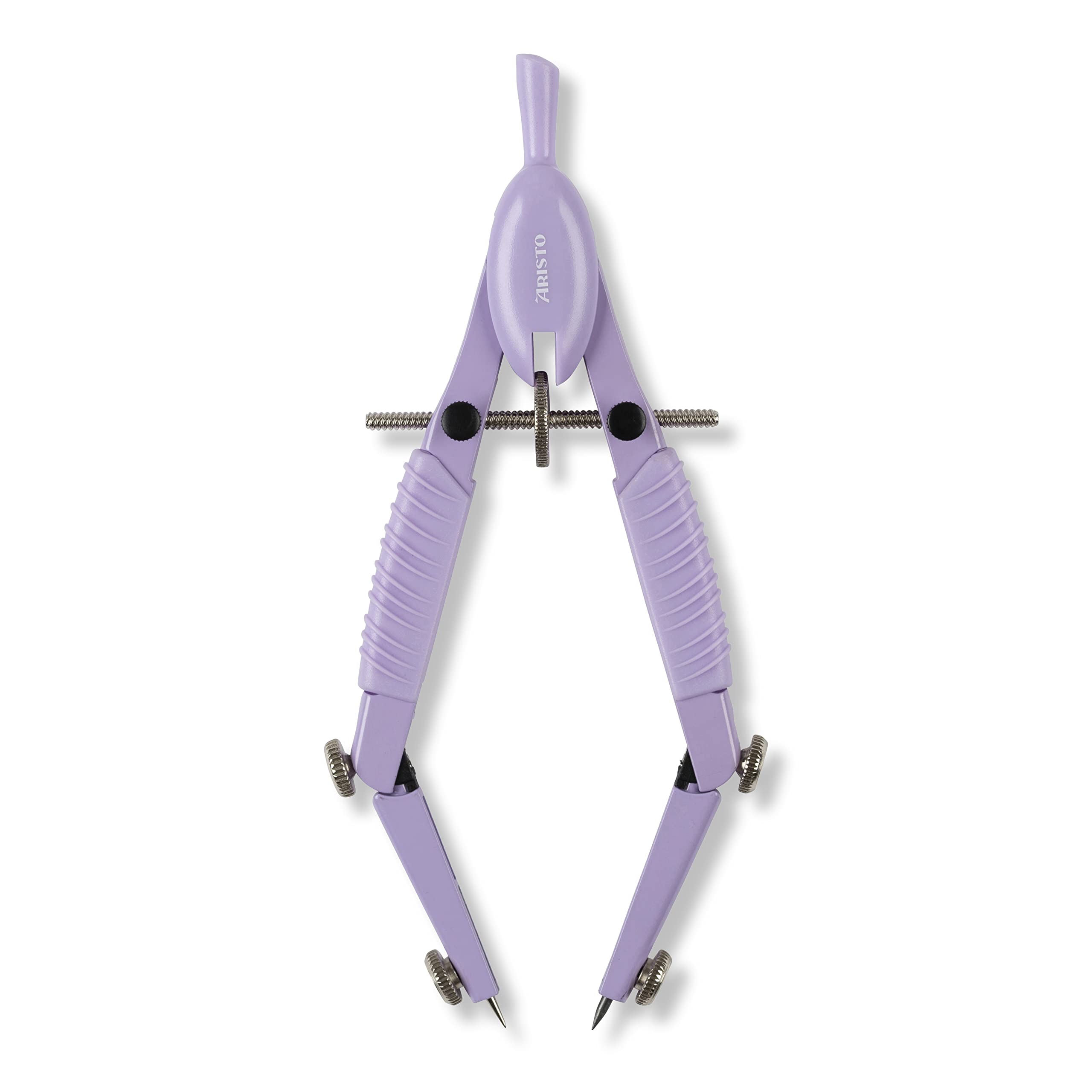 Aristo AR55810 Topline Mat Series Schnellverstellzirkel & Druckbleistift (Kreise bis 370 mm Durchmesser, Ersatzminen, Schenkel aus Zinkdruckguss) soft lavender Studio Pen Set, Mat Series soft lavender