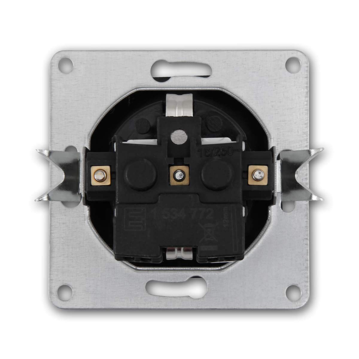 Juego de 40 bases de enchufe FLAIR antracita, 250V/16A, sin marco, conexión clamp
