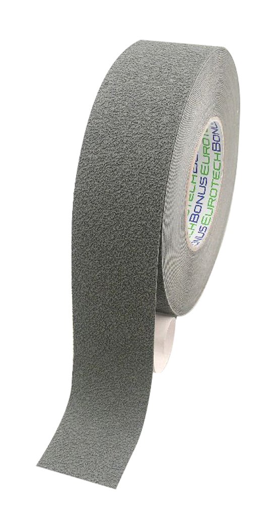 Bonus Eurotech 1bl43.92.0050/018 antideslizante cinta adhesiva, pegamento a base de acrílico, crepé PVC Pantalla, longitud 18 m x 50 mm de ancho x grosor 0,70 mm, Gris