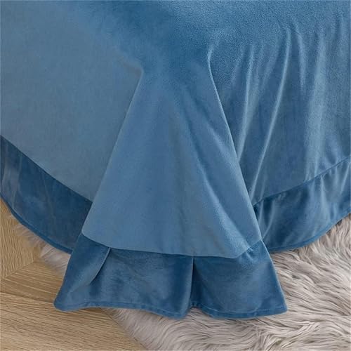 Miniatura 7 de HARUE King Size Double Bed4 Pieces,Plush Bedding Sets,Pillow Pillow Case Vertical Soft Velvet Duvet Cover Set (Color  D, Size  220 * 240cm)
