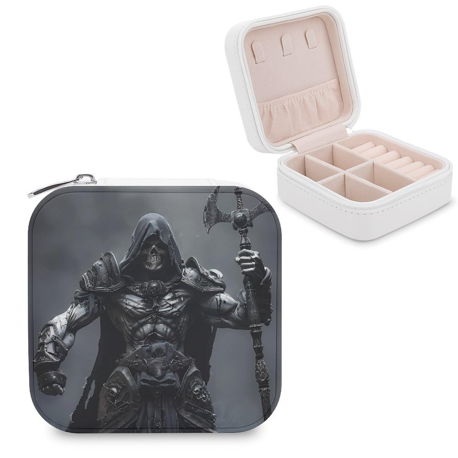 CUTJMDNGH Gothic Skulls Grim Reaper Jewelry Box for Women Jewellery Case Organizer Storage Boxes Craft