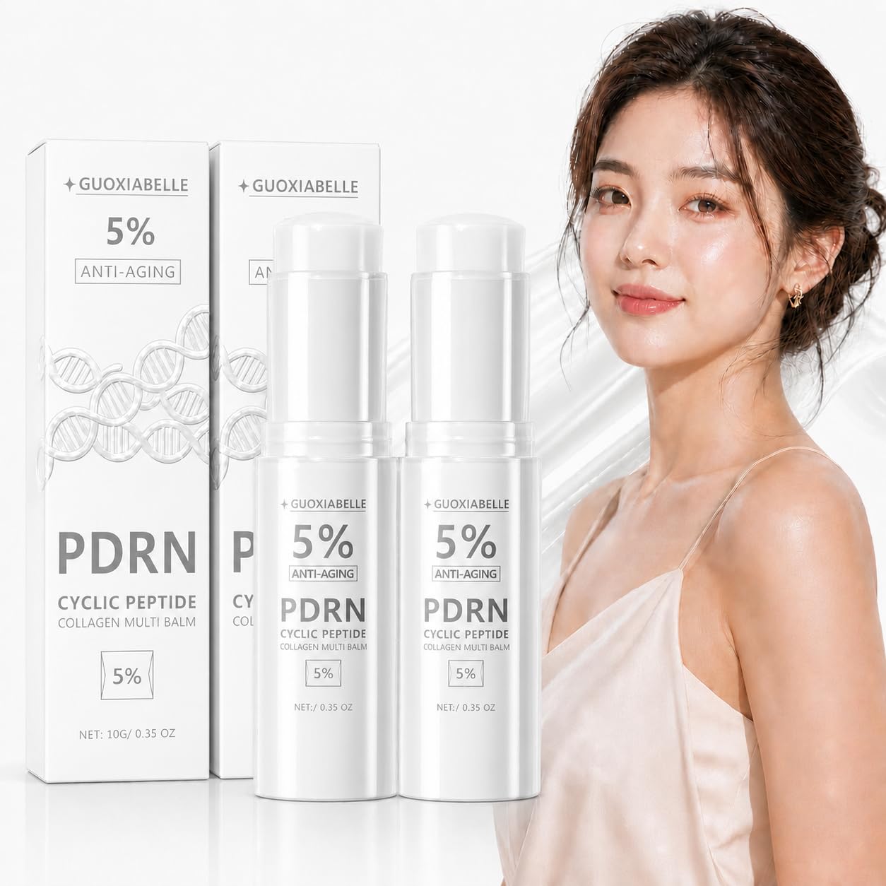 GUOXIABELLE 2PCS PDRN Collagen Multi Balm Stick White