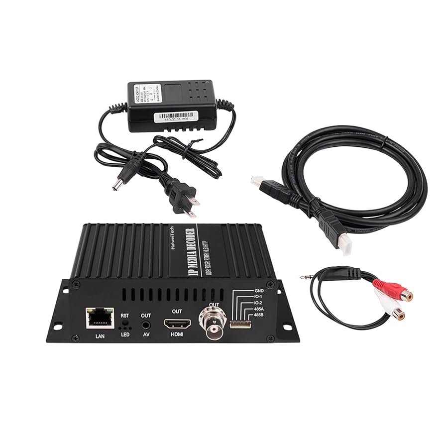 HD Video Decoder ビデオ オーディオ デコーダ　エンコーダー Amazon | iseevy H.265 H.264 4K 1080P ビデオデコーダー IPから