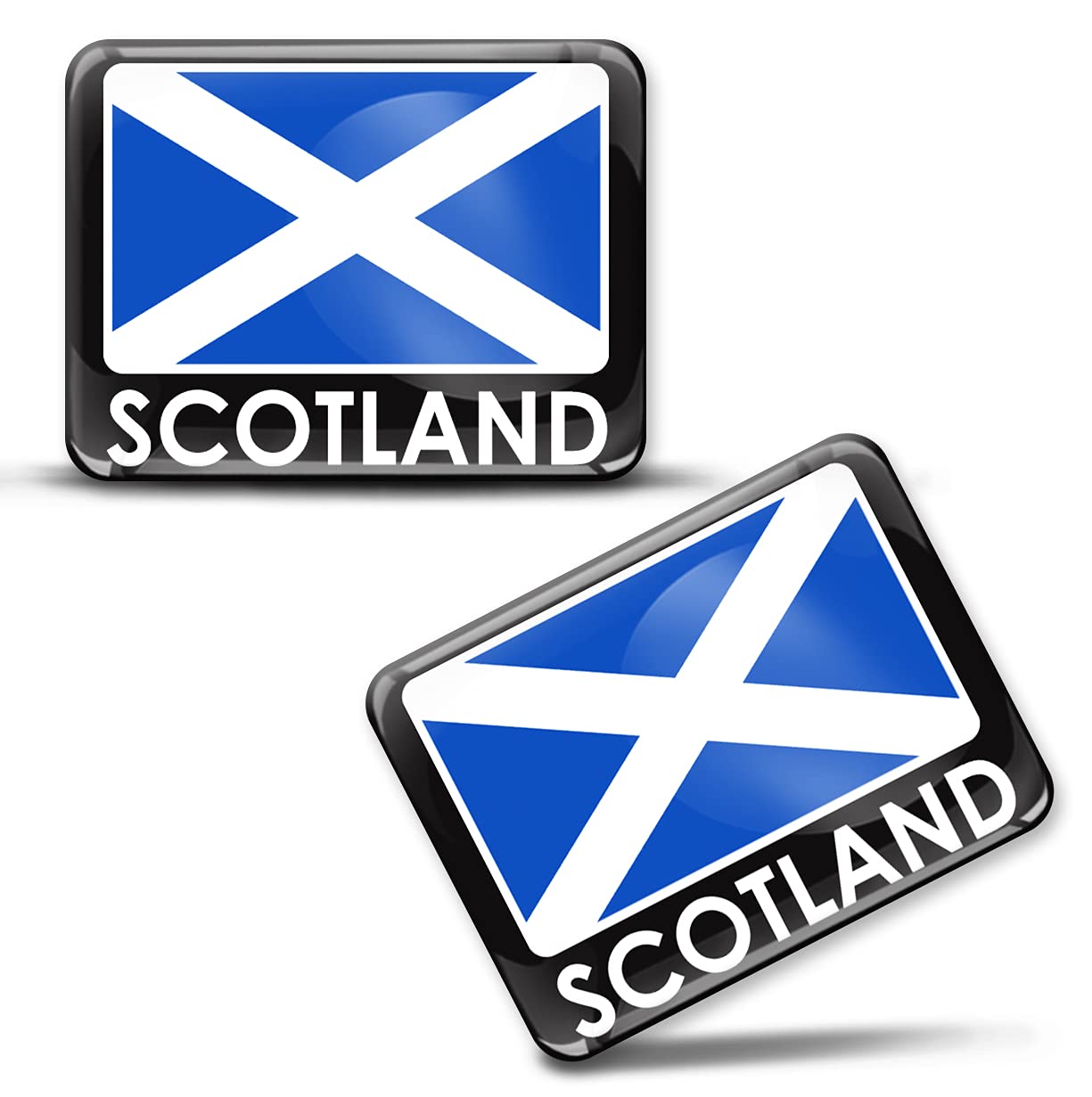 Biomar Labs® 2 x 3D Domed Silicone Stickers Stickers Scotland Scottish Gaelic Flag Auto Emblem Car Motorcycle Helmet F 166