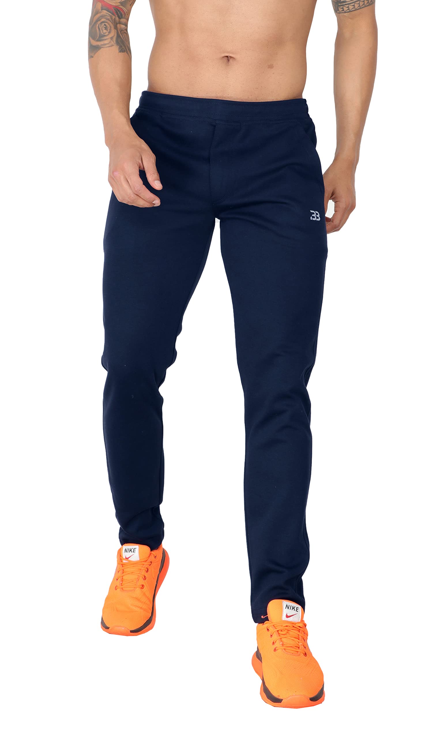 big button Men's Cotton Rich Solid Regular Fit Lounge Pant Lower With Zipper Pocket-picture-0