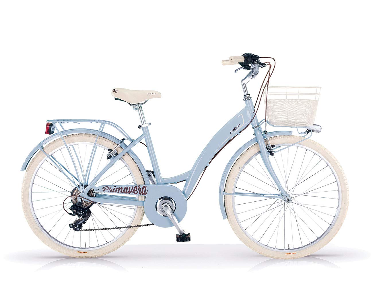 MBM Primavera Mono 28 All 6v Bicicleta, Unisex Adulto, Azzurro A25, XX