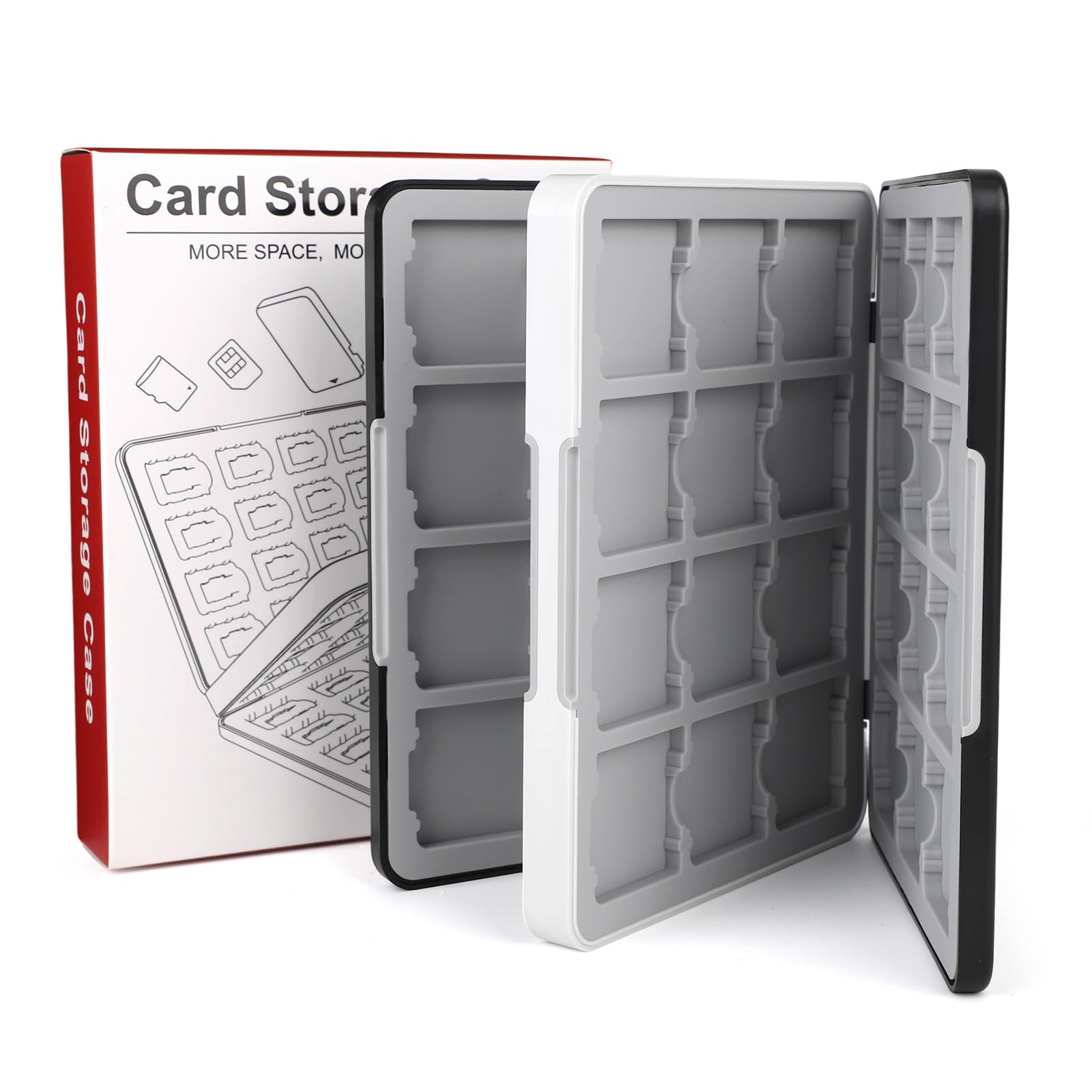 Étui pour Cartes Jeu à 48 Emplacements Compatible avec Switch NEW 3DS XL/NEW 3DS / DSi XL / DSi LL / DS Lite, Étui Rigide avec Doublure Silicone et Fermeture Magnétique pour Ranger Cartouches Jeu