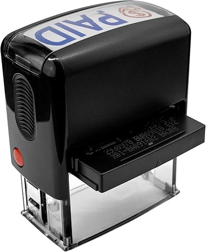 Miniatura 3 de ExtraMark Sello de goma autoentintado de doble color (publicado) Sello de oficina de 2 colores, mediano