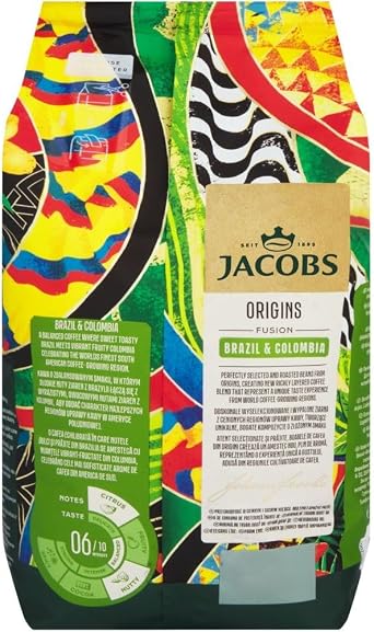 Jacobs Origins Brazil Colombia Bean Coffee 1 Kilogram