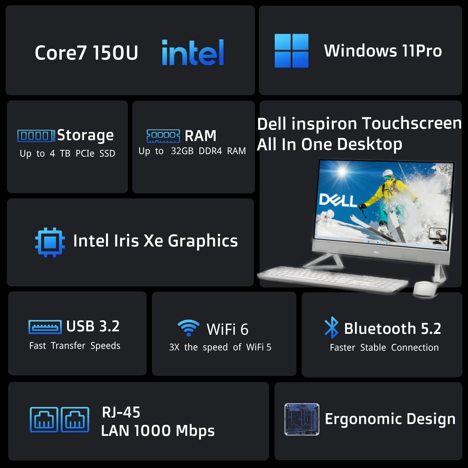 Amazon.com: Dell Inspiron All-in-One Touch Screen Desktop Computer