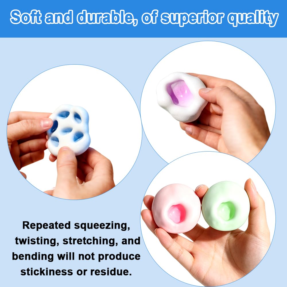 Pack De 4 Bolas Antiestrés Sensoriales De Colores, Suaves Y Portátiles Para Niños Y Adultos