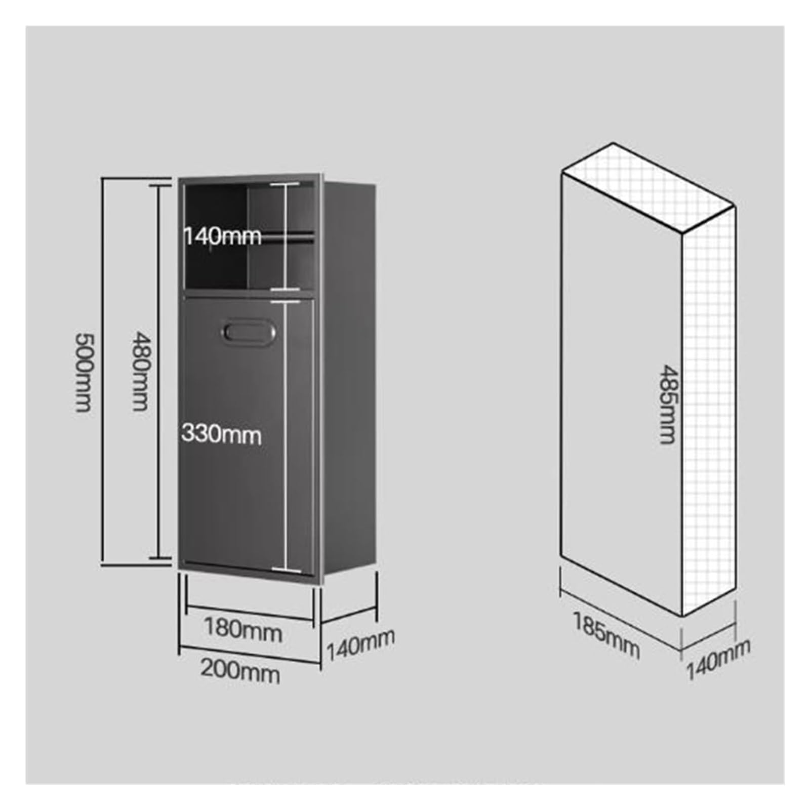 Uchwyt na papier toaletowy ze stali nierdzewnej wbudowany stojak na kosz na śmieci do kuchni i łazienki łatwa instalacja czarny rozmiar 5 i stylowe rozwiązanie do przechowywania