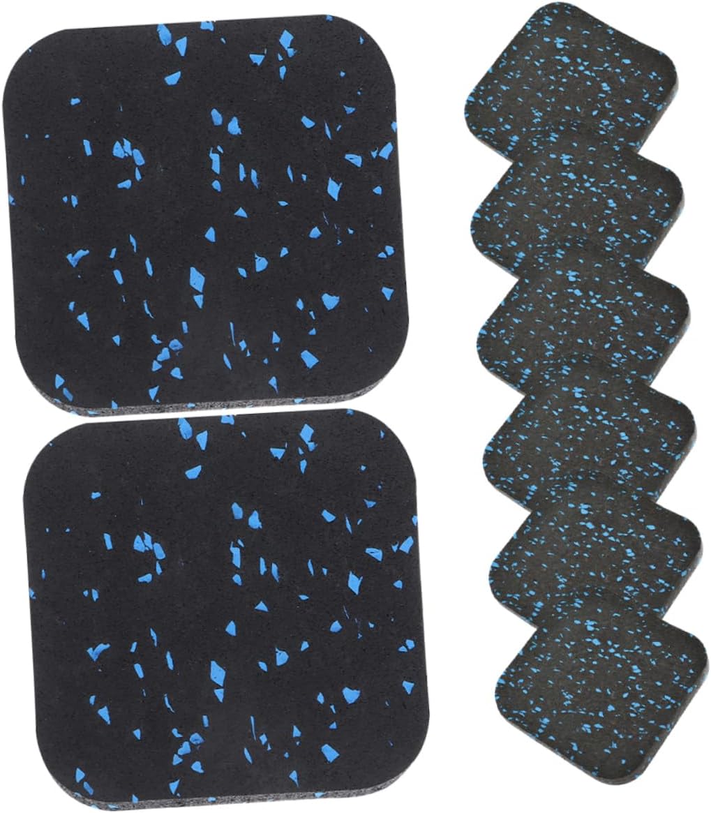 HANABASS 8Pcs Shock Absorbing Rubber Treadmill Mats for Fitness Noise Reducing Floor Protectors for Floors Durable Gym Equipment Pads