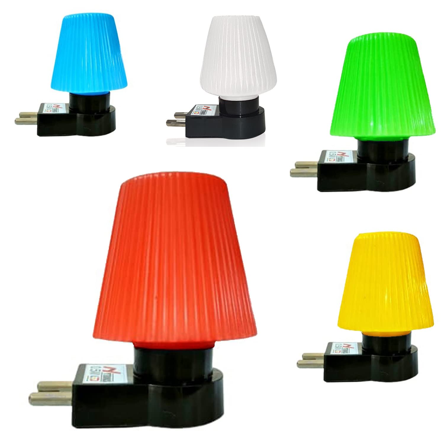 Plug & Play Energy Saving 0.5w 2pin Decorative led Night lamp with Plug for Bedroom, Living Room (Pack of 5)