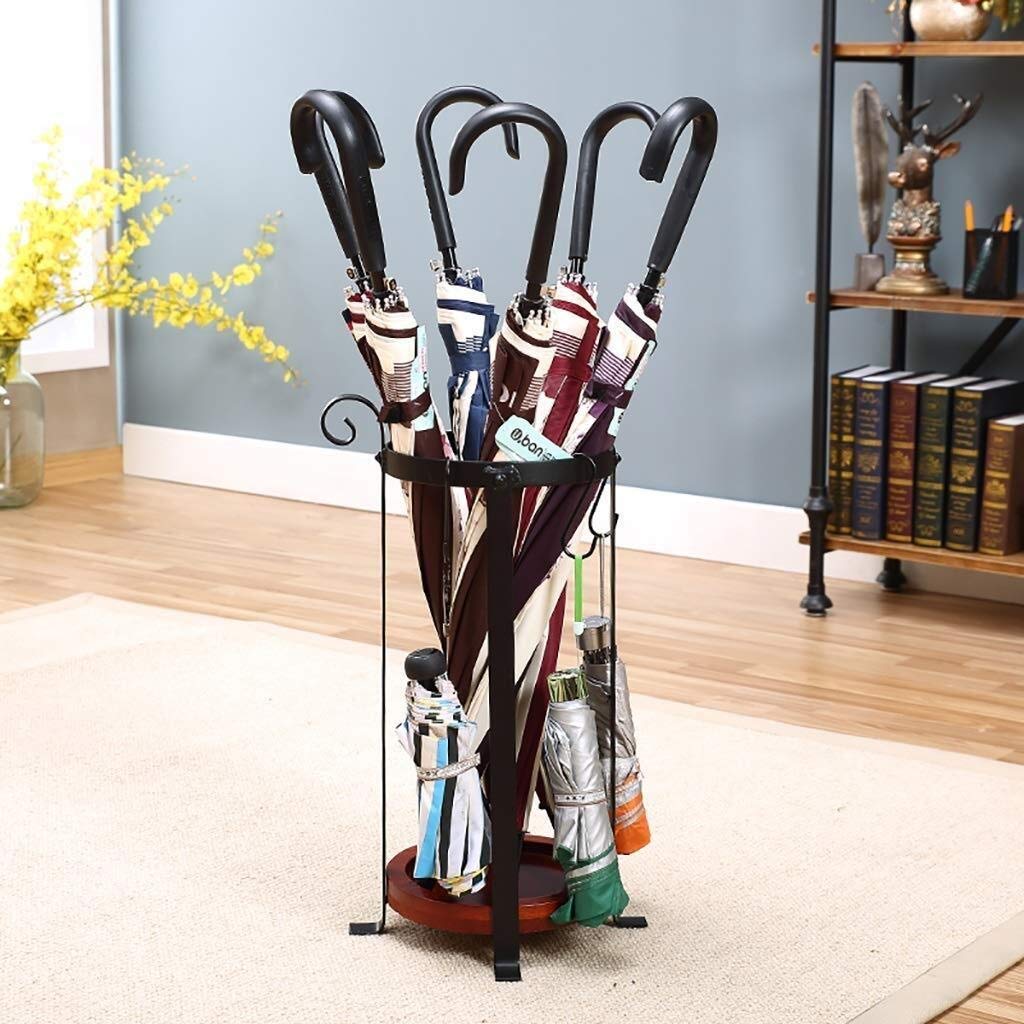 Porte-parapluie pour bureau et maison avec bac de rangement pour canne de marche