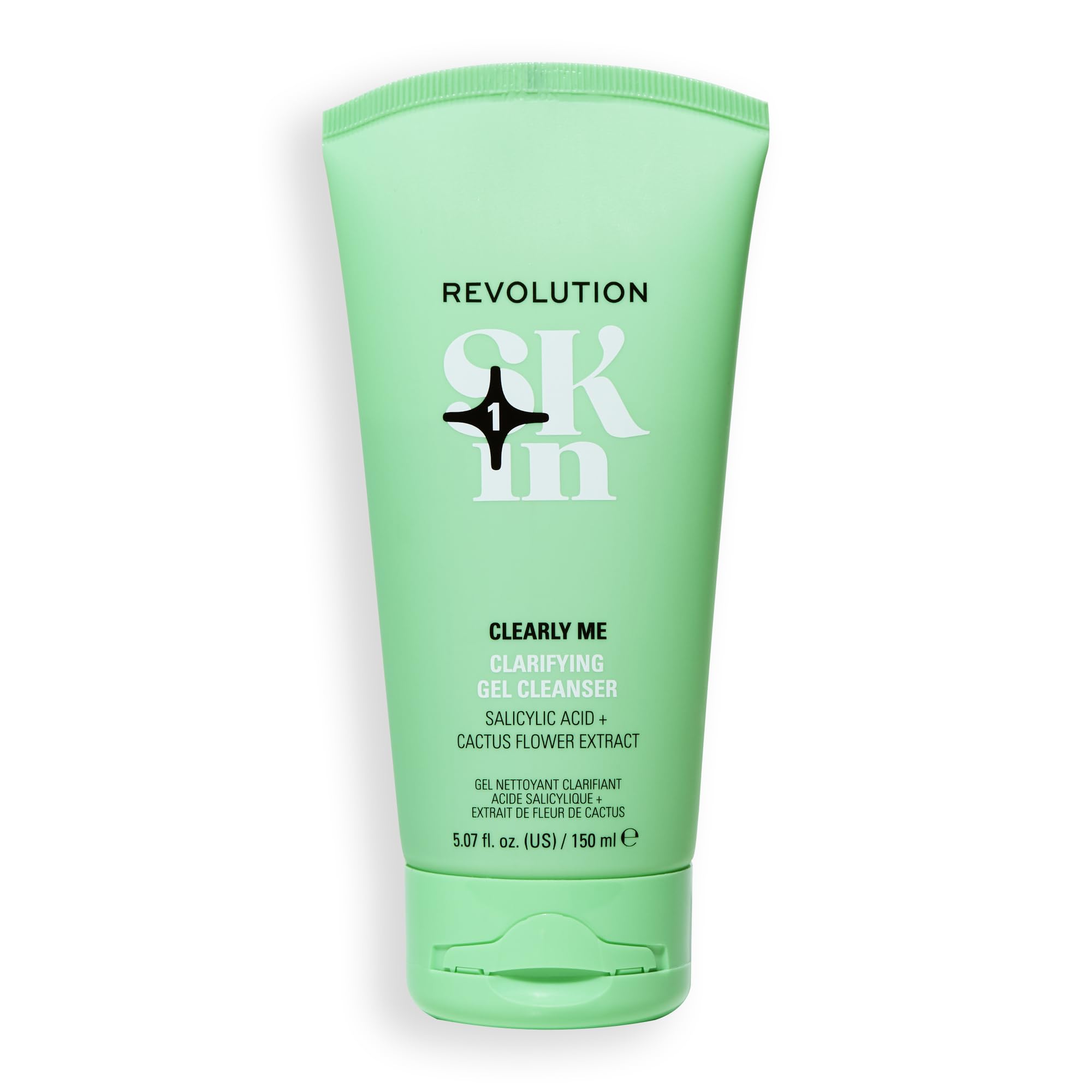 Revolution Skin, Clearly Me 2% Salicylic Acid Clarifying Cleansing Gel, Face Wash, Hydrates Skin, For Blemish-Prone & Oily Skin, Vegan & Cruelty-Free, 150ml
