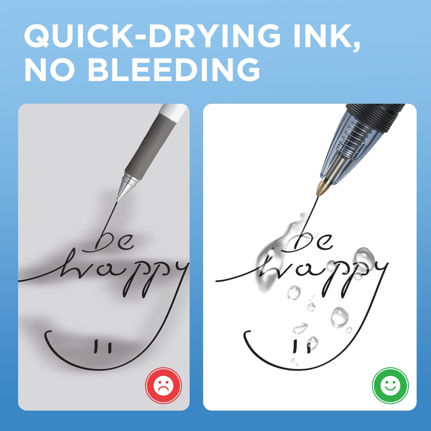 deli Pens Bulk 50 Pack Ballpoint Pens Black Ink 1 0MM Medium Point Smooth Writing Retractable Pen with — view 6