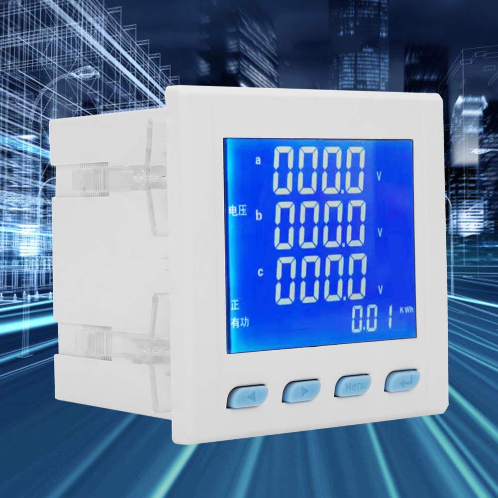 Interfaz de comunicación y salida de relé programable - Medidor de potencia multifunción LT194E 9SY con pantalla LCD blanca - Medidor de voltaje y corriente trifásico - Trifásico