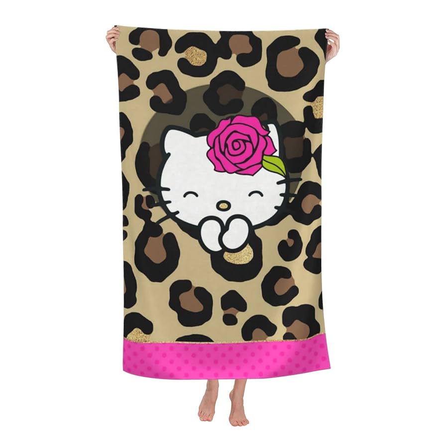 ガングロ　キティ　ハイビスカス　タオル　バスタオル ガングロ キティ ハイビスカス タオル バスタオル 未使用☆シミ