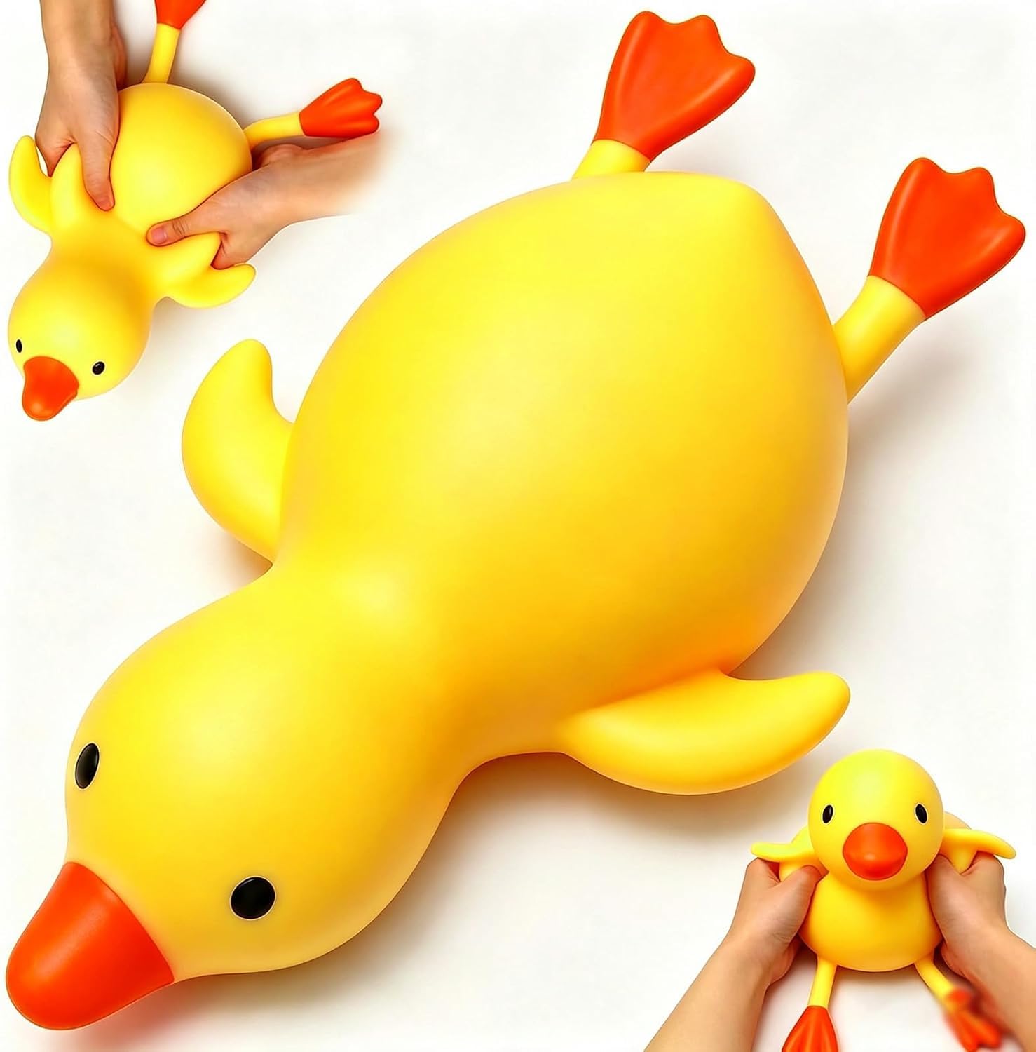 Giant Jumbo Cute Duck Squishy, Ultra‑Soft Slow‑Rising Squeezable Duck