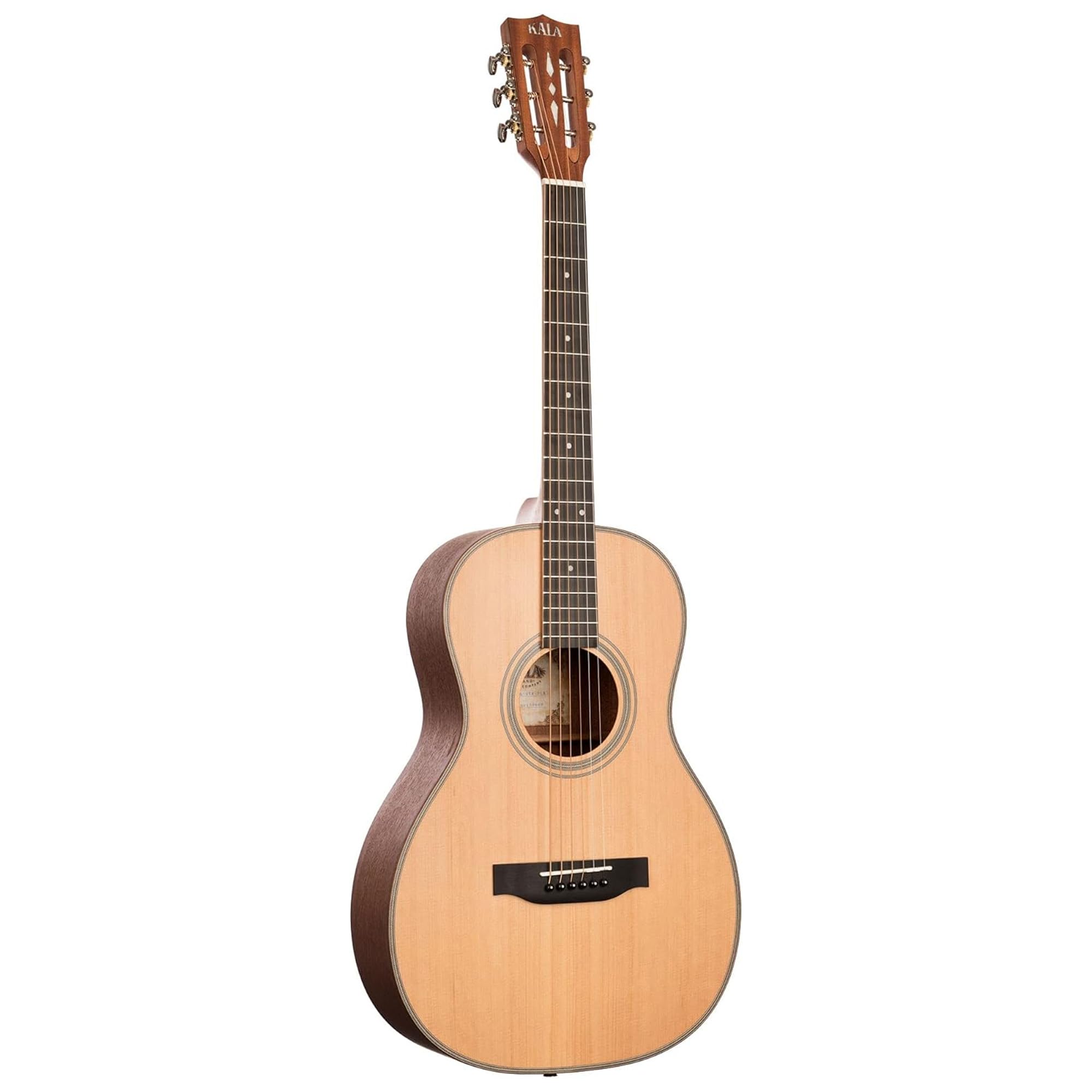 KALA KA-GTR-PLR パーラーギター シダー単板 Amazon.com: Kala Cedar Top Parlor Guitar w/Bag : Musical Instruments