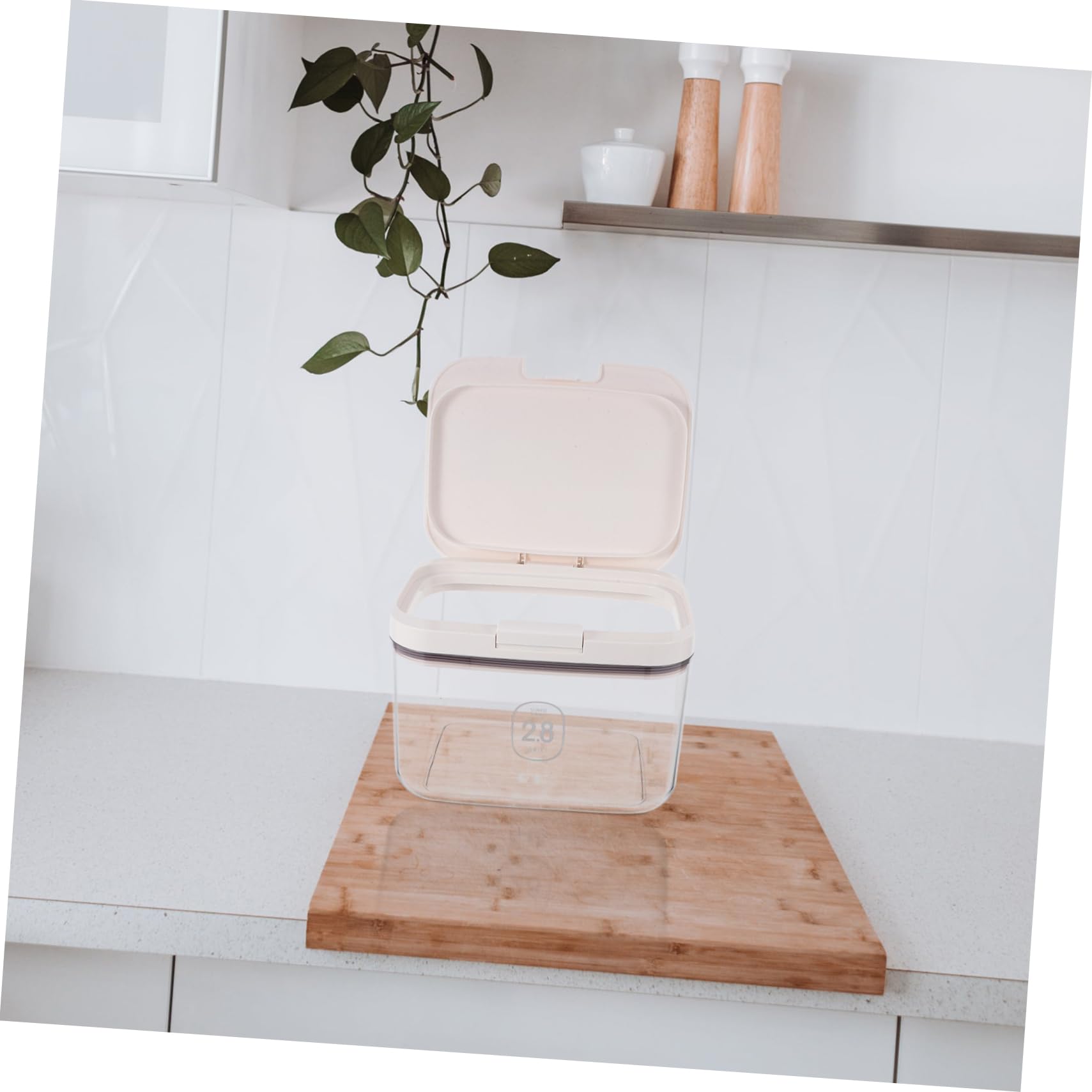 Contenitori Ermetici per Riso e Polvere 2 Pezzi in Abs Misurino per Cucina e Dispensa, Contenitori Versatili dal Design Moderno e Salvaspazio