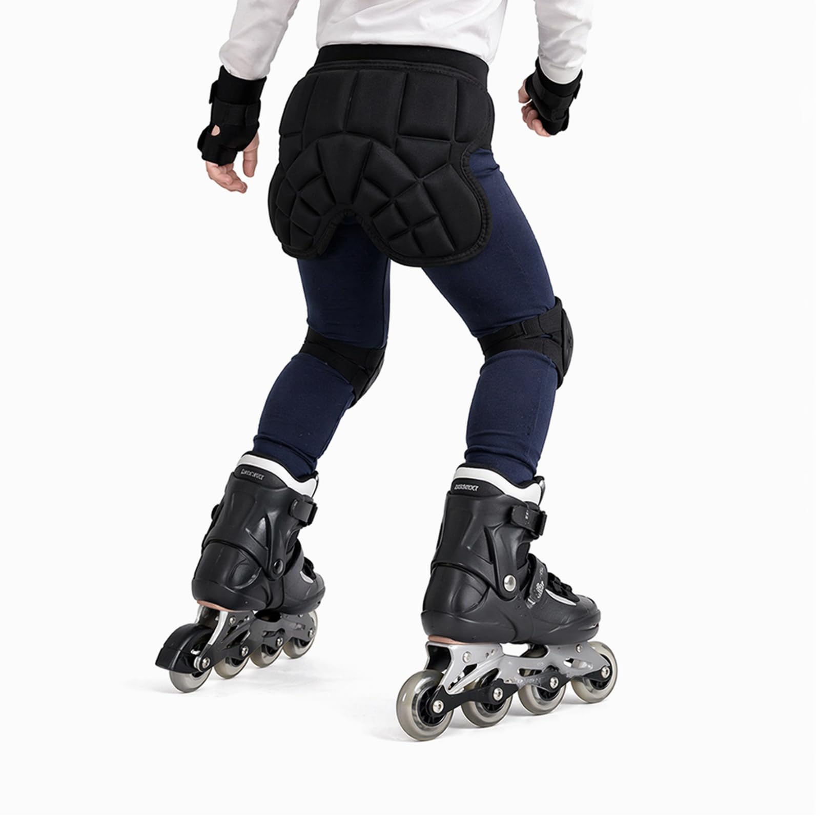 5Pcs Shorty Padded 3D Hip Protection for Skating (Unisex) | Pantaloncini imbottiti con protezione 3D EcoGleam: protezione anca rinforzata, anti-caduta, set 5 pezzi