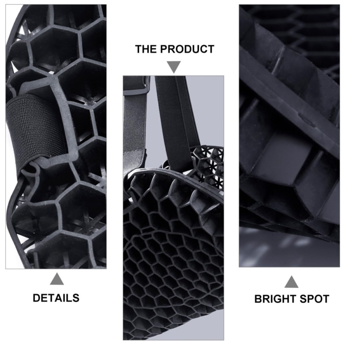 GALPADA Funda de Asiento Cojín Absorción de Impactos Gel y Felpa Negra y Aislamiento Térmico para Asiento de Motocicleta para Moto