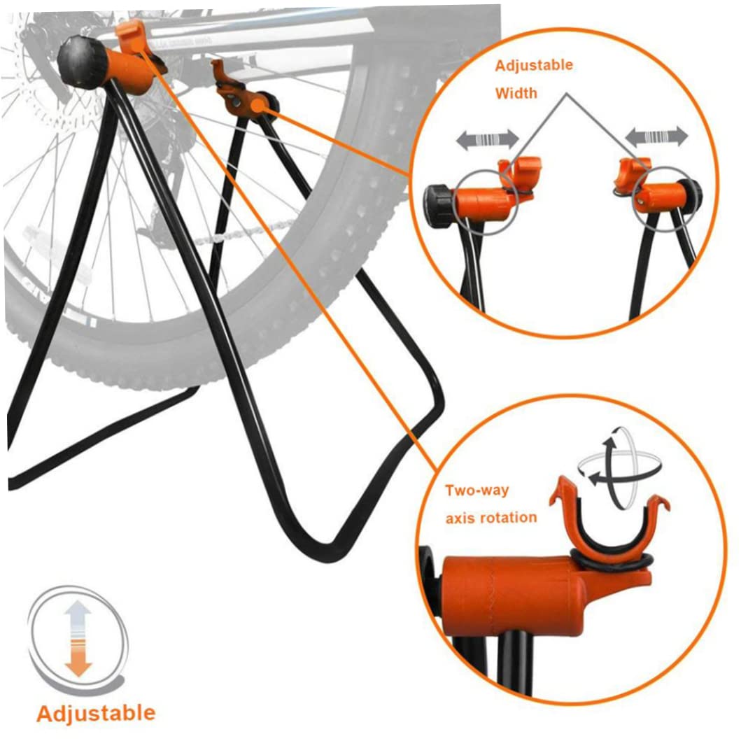 Soporte de Bicicleta para Mantenimiento Soporte de reparación de Bicicletas Plegable Piso de Aluminio Reparación portátil de Altura Ajustable para Uso en Interiores y Exteriores