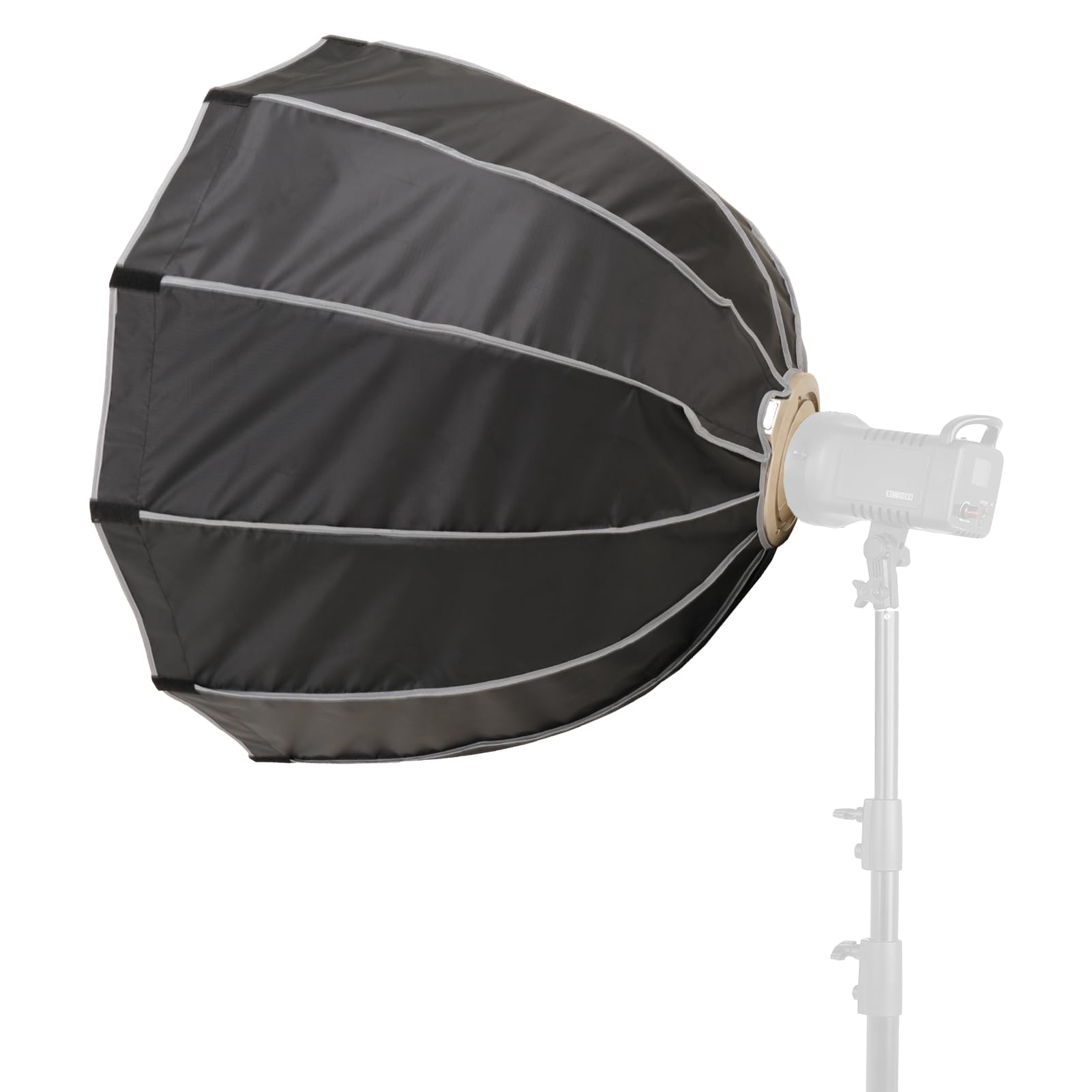 Andoer 120 cm / 47 cali Składany Paraboliczny Softbox Fotograficzny Softbox ze stojakiem na bowena i siatką na plastry miodu, do fotografii studyjnej, portretowy, streaming na żywo