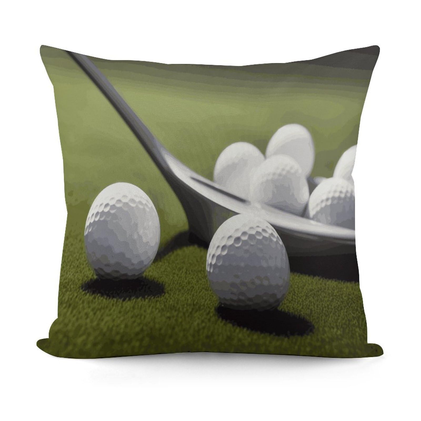 JTREHY Golf Pillow Covers Decorative Throw Pillow Covers Soft Decor Couch Cushion Case Modern Square Pillow Cases Summer Pillow Cover for Sofa Living Room 18x18 in